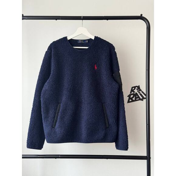 Polo Ralph Lauren Curly Sherpa Cotton Fleece Pullover - Picture 1 of 7